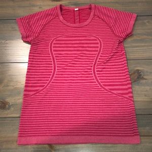 Lululemon Swifty Pink Top Shirt sz 8